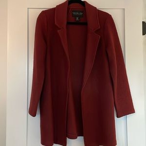 Maroon wool blazer jacket
